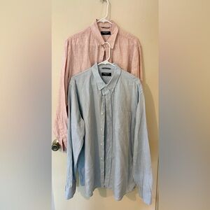 Set of 2 Nordstrom Men's Linen Shirts. L and XL